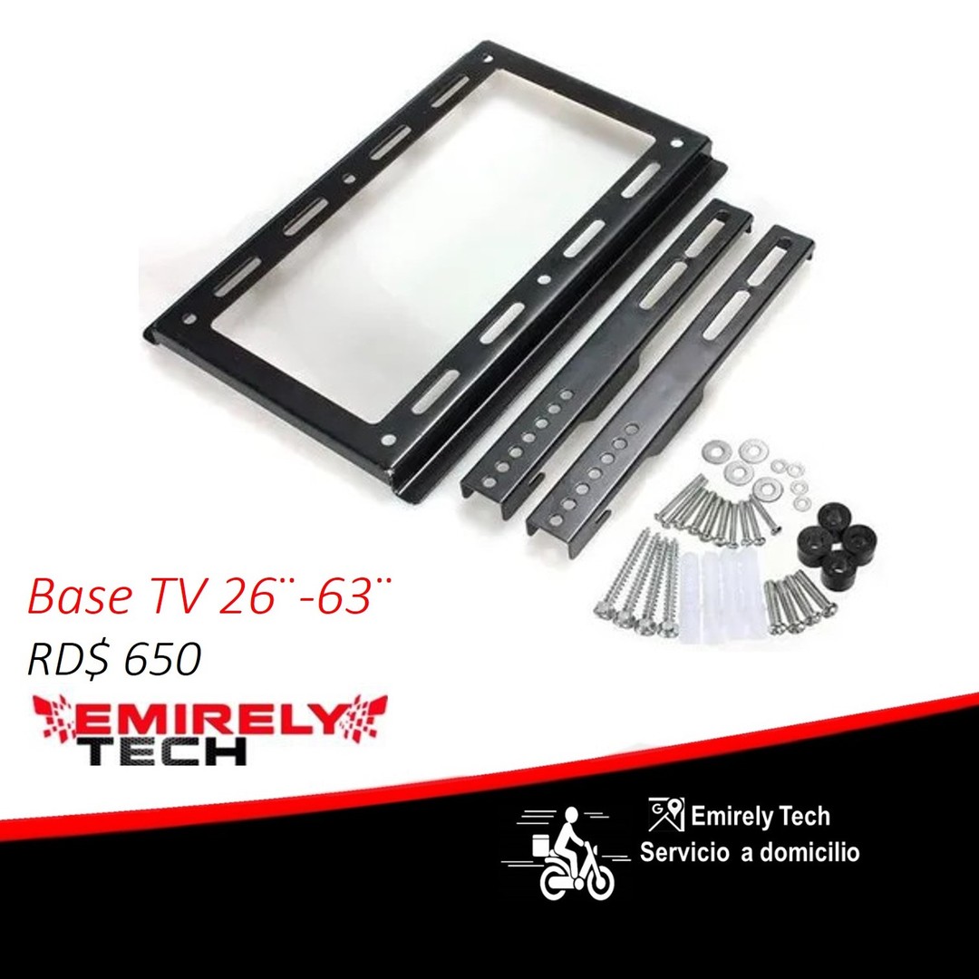 accesorios para electronica - Base Tv Fija Pared Soporte Television 26 - 63  0