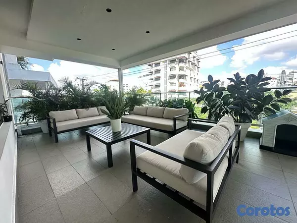 apartamentos - Apartamento Amueblado en Alquiler con Amplia Terraza Privada en Los Cacicazgos 6
