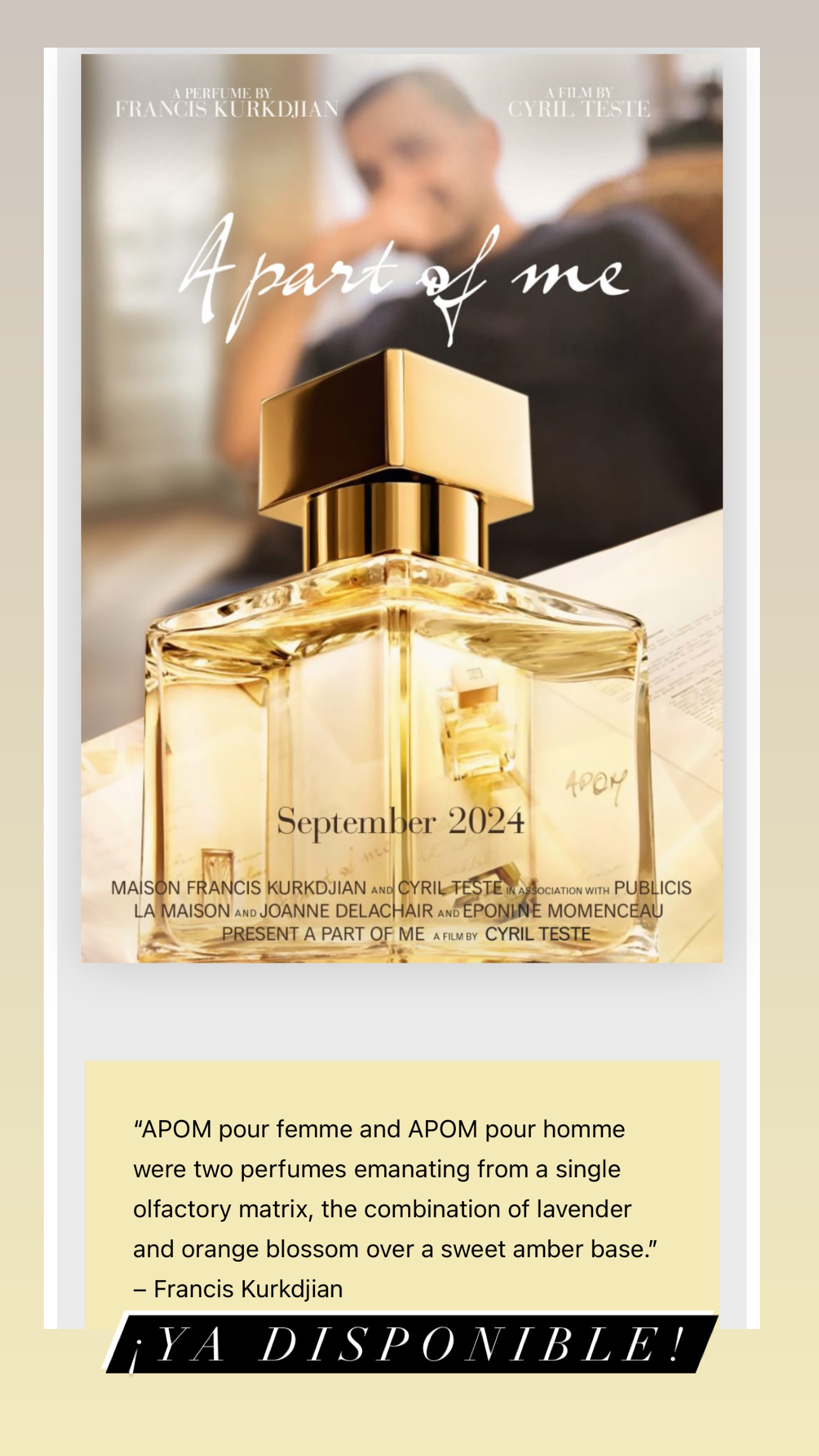 joyas, relojes y accesorios - Perfume MFKP APOM 70ML EDP $ 22,000 NEG 2