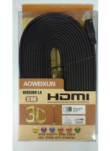 accesorios para electronica - Cable HDMI plano de 5 metros full HD 1080P 3
