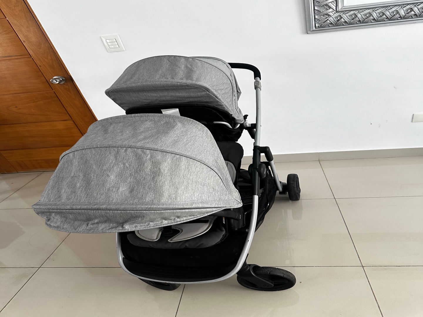 coches y sillas - Coche doble para bebés (mellizos/gemelos)  1