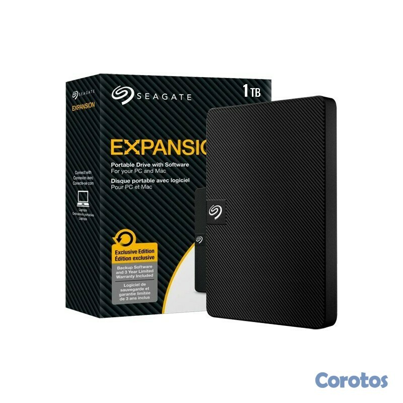 computadoras y laptops - DISCO DURO 1TB EXTERNO SEAGATE USB3.0 2.5" NEGRO, EXPANSION.