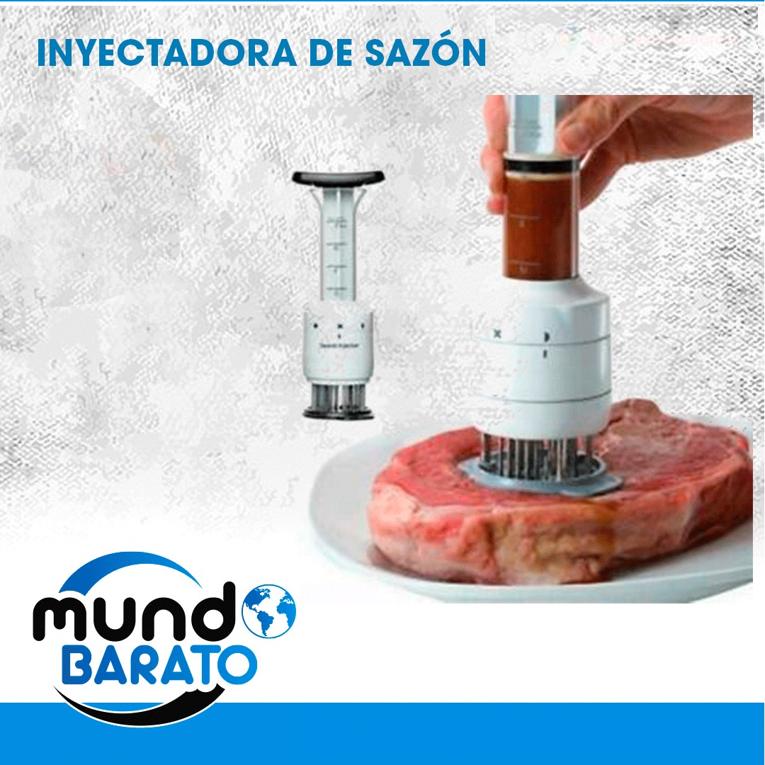 cocina - Inyector de salsas para carne profesional aguja ablandadora, sabor, bbq sazon 1