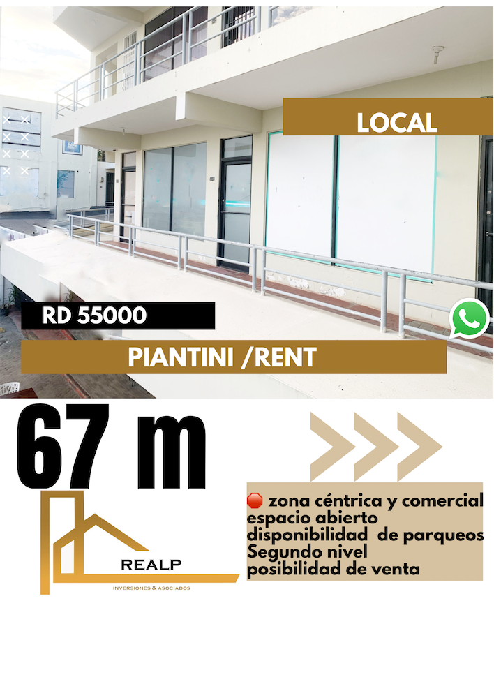 oficinas y locales comerciales - Local para alquiler y/o venta Piantini