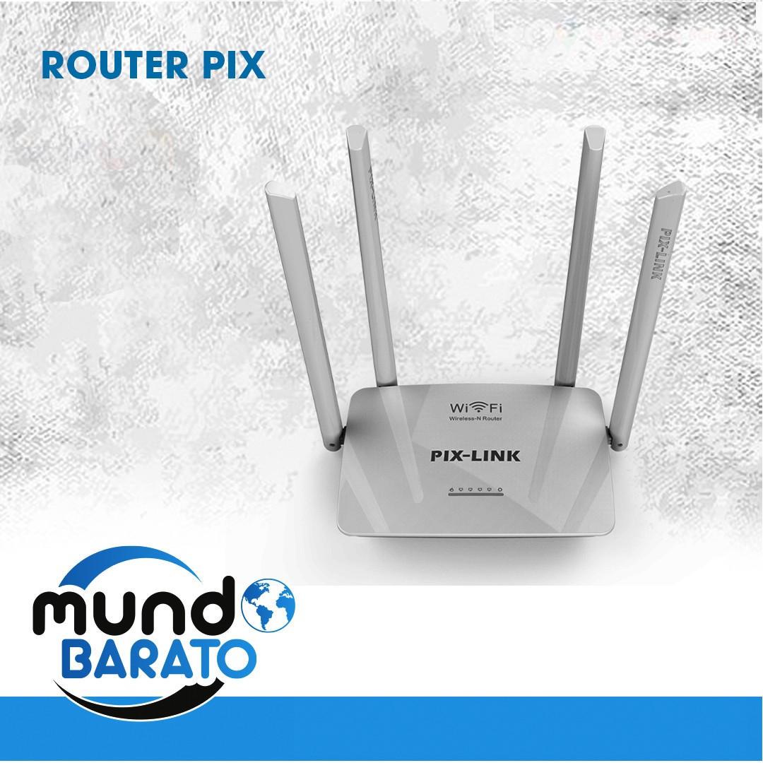 otros electronicos - Router Wifi 4 Antenas 300 Mbps Pix Link wr08