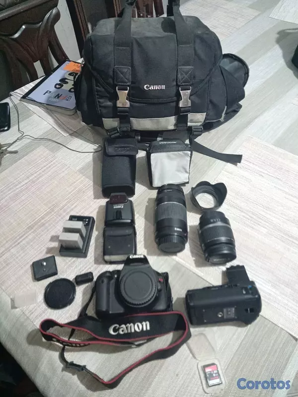 camaras y audio - camara canon con todos sus acesorios  2