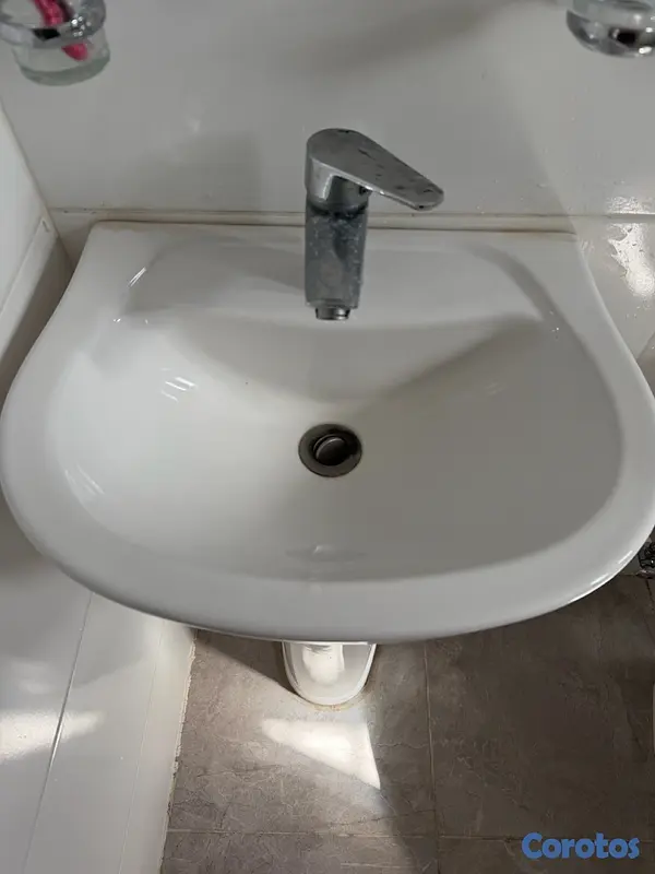 decoración y accesorios - Lavamano Blanco de baño con Espejo 3