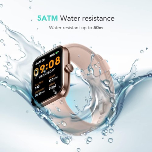 camaras y audio - SKG V7 Smart Watch, monitor de salud (Negro y Rosa) 2
