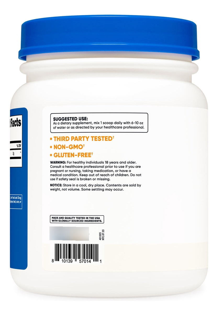 Salud y Equipamiento Médico - Taurina En Polvo Nutricost (1kg) - 500 Raciones 4
