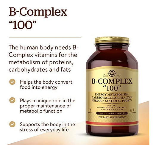 Salud y Equipamiento Médico - Solgar B-complex 250 Capsulas Promueve El Metabolismo 2