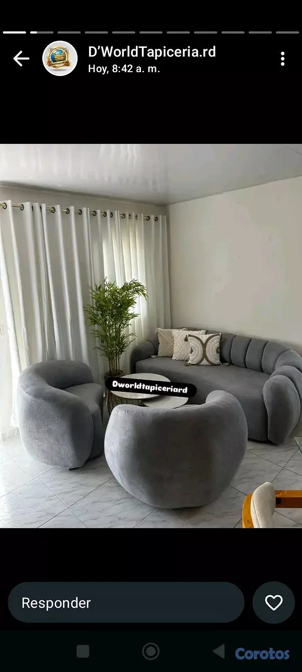 muebles y colchones - juego de muebles curvo moderno 2