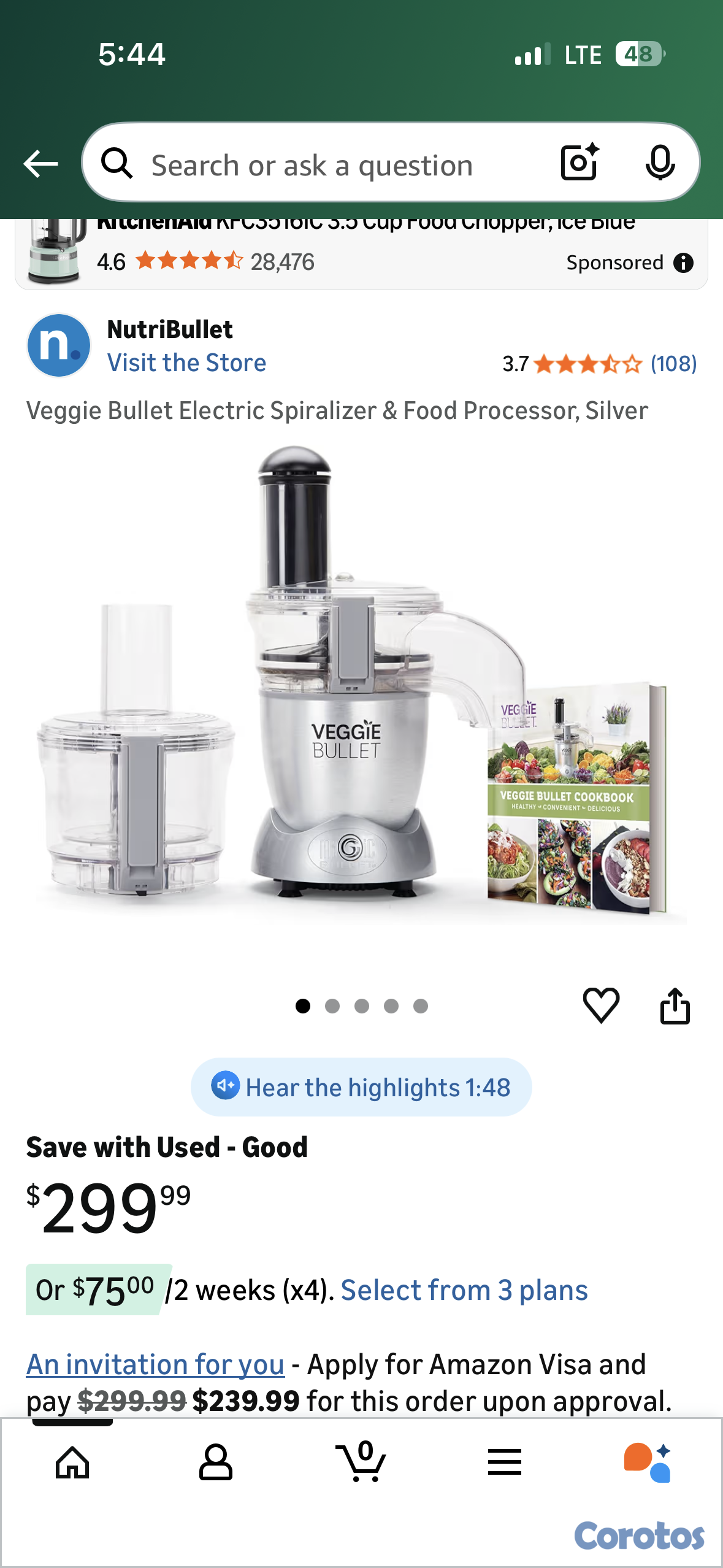 electrodomesticos - Veggie Bullet / Nutri Bullet. Preparar y cortar ve 2