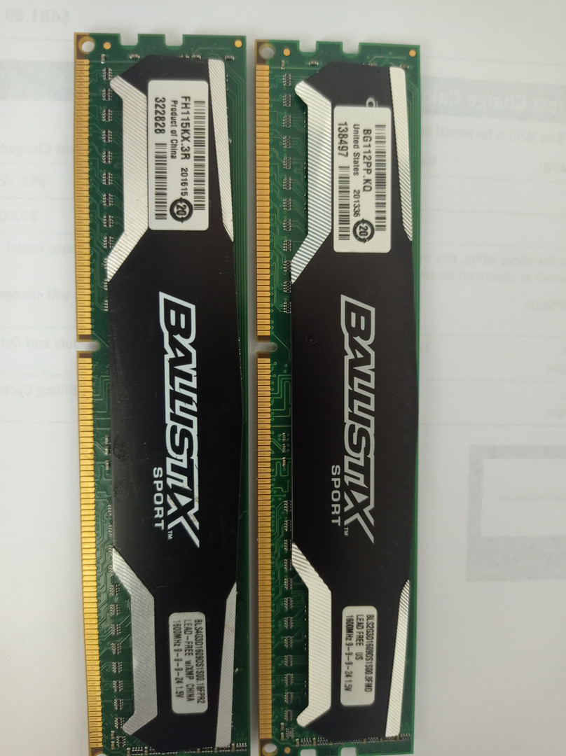 computadoras y laptops - MEMORIAS CRUCIAL BLALLISTIX 

Ballistix PC3-12800 (DDR3-1600)  (RAM) 