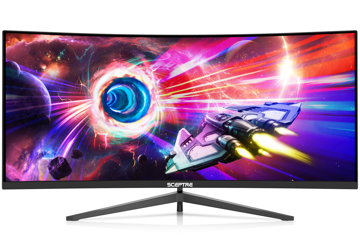 computadoras y laptops - Monitor Gamer Ultrawide 34” Sceptre C345B-QUT168 – 1