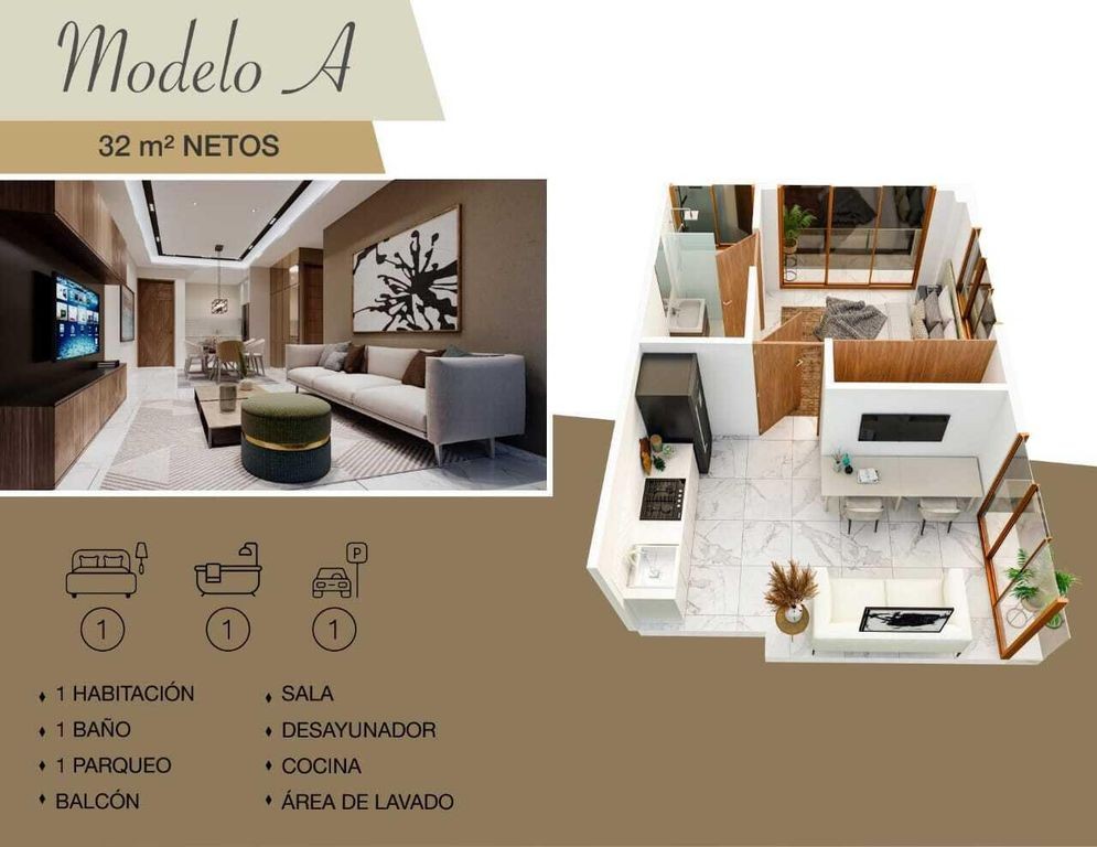 apartamentos - Innovador y elegante proyecto de apartamentos de 1 y 2 habitaciones 8