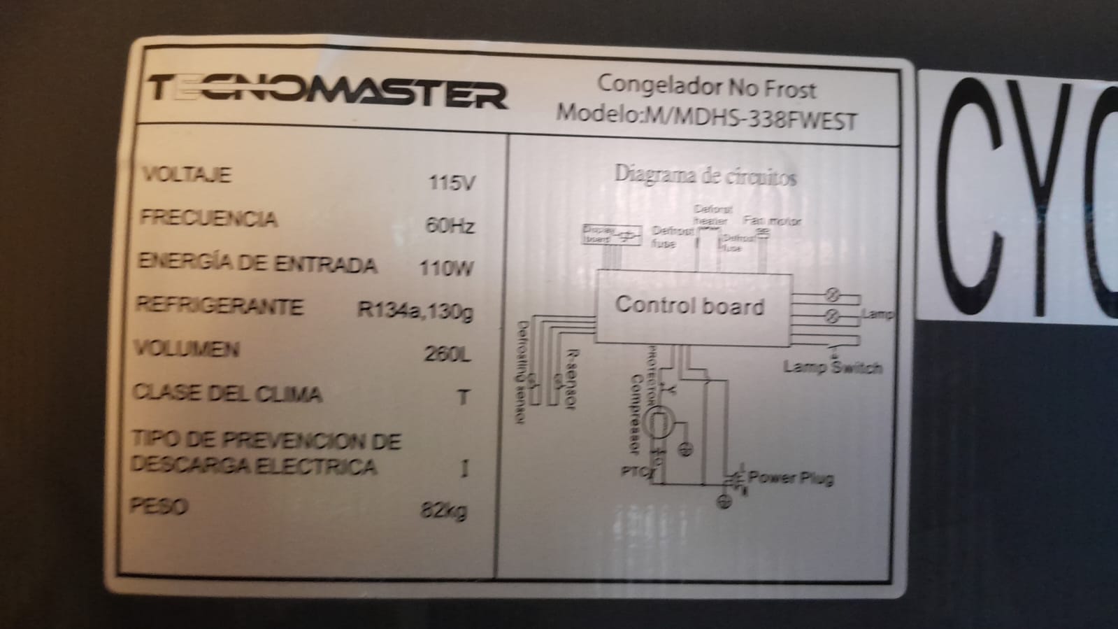 electrodomesticos - REFRIGERADOR & CONGELADOR NO EFROST TECNO MÁSTER  2