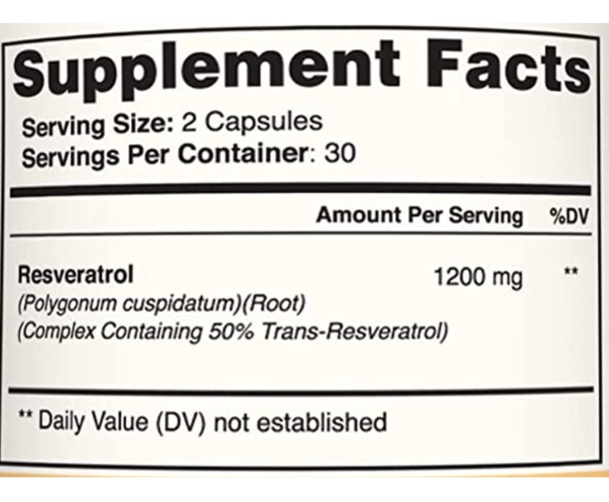 Salud y Equipamiento Médico - Resveratrol 100% Natural 60caps - - Unidad A $4515 2