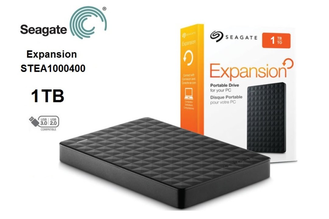 DISCO DURO 1TB EXTERNO SEAGATE USB3.0 2.5" NEGRO, EXPANSION.