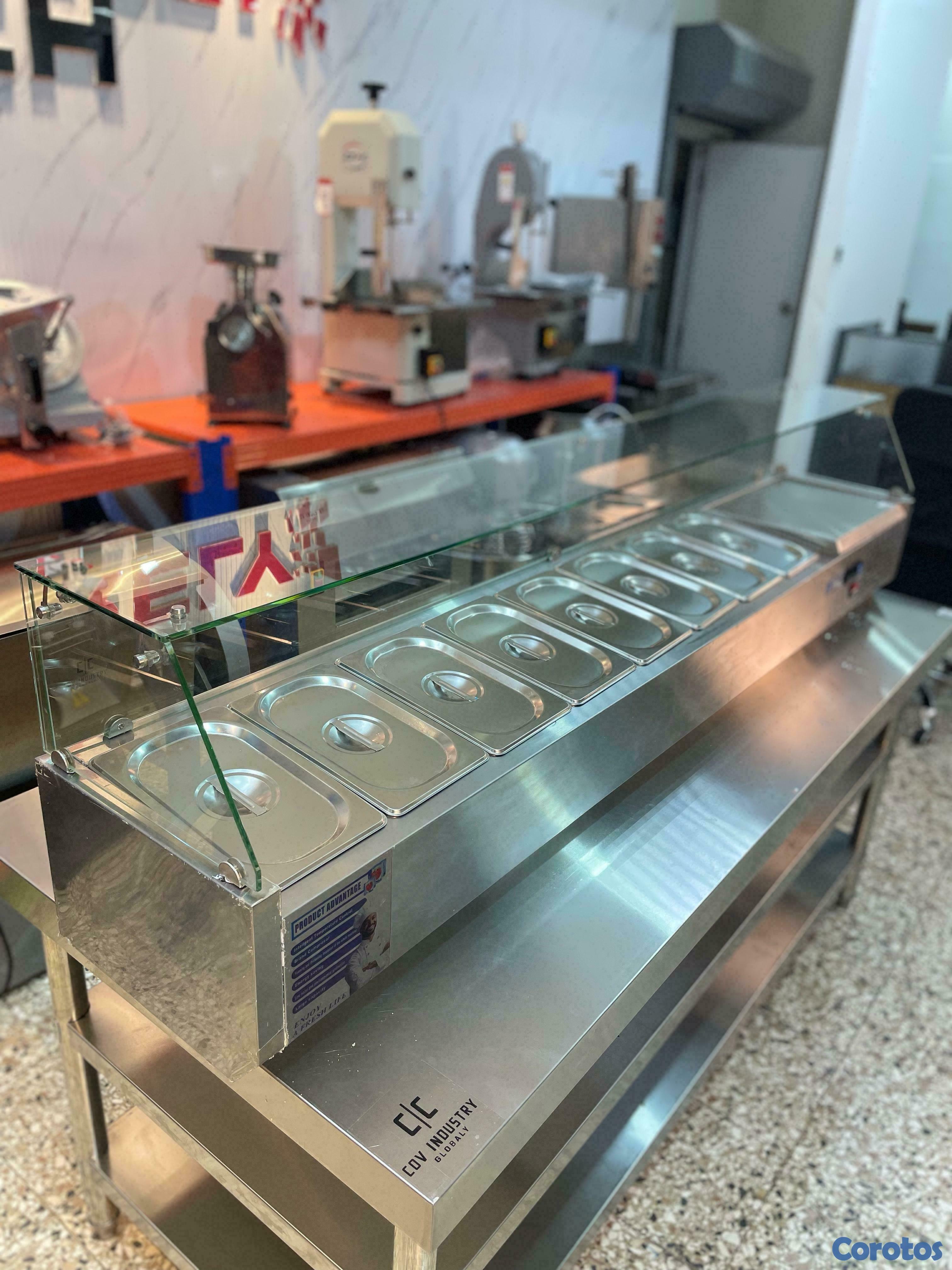 equipos profesionales - Ensaladera exhibidora vitrina fria barra ensaladas 8