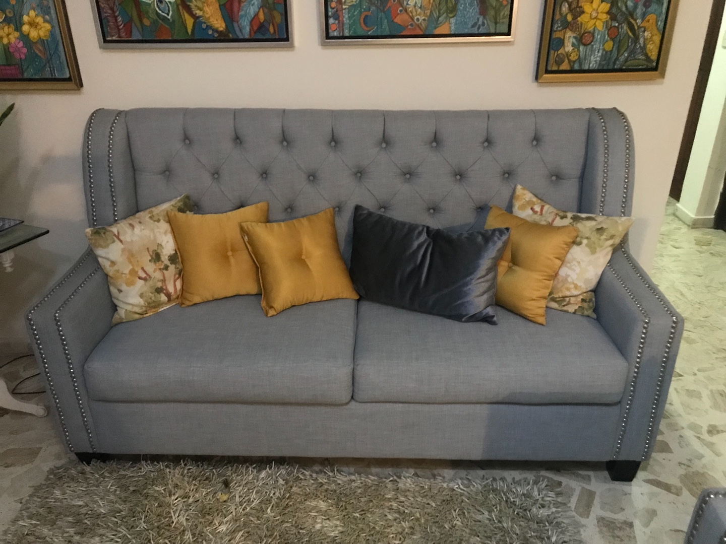 muebles y colchones - Sofa gris moderno