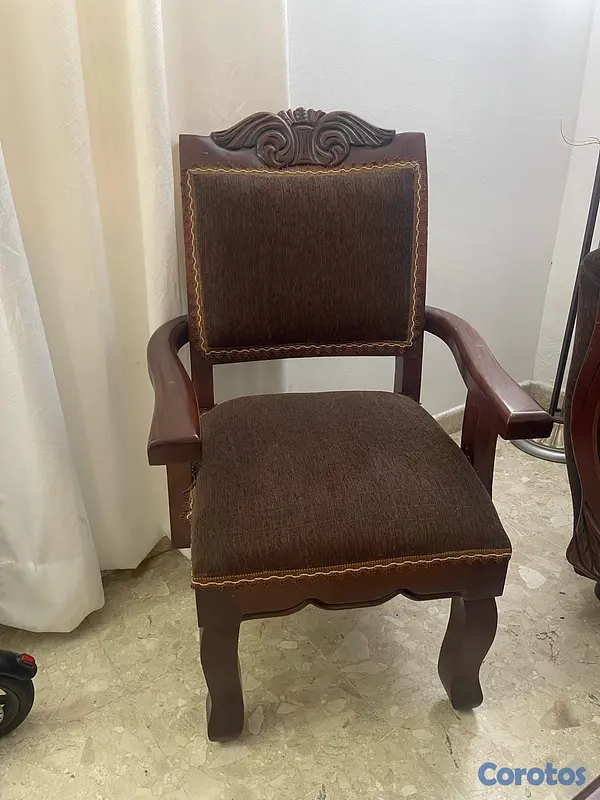 muebles y colchones - Juego de sala completo en Caoba 3