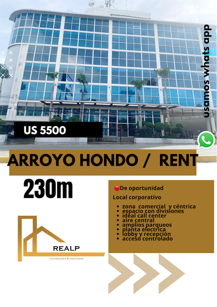 oficinas y locales comerciales - Local corporativo en Arroyo hondo