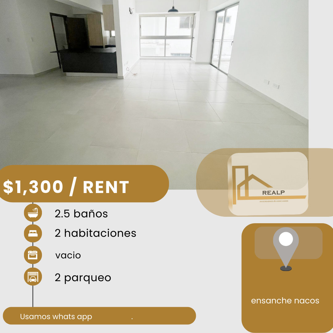 apartamentos - hermoso apartamento en ensanche nacos  0