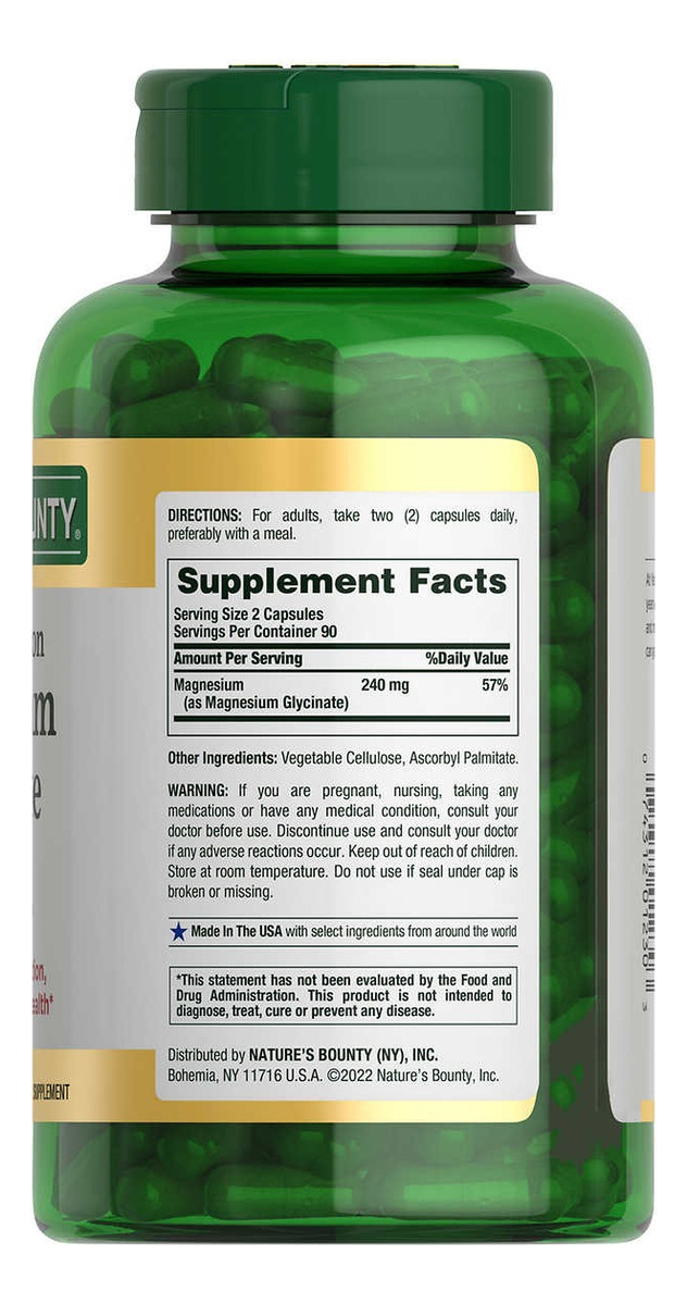 Salud y Equipamiento Médico - Glicinato De Magnesio 240 Mg 2