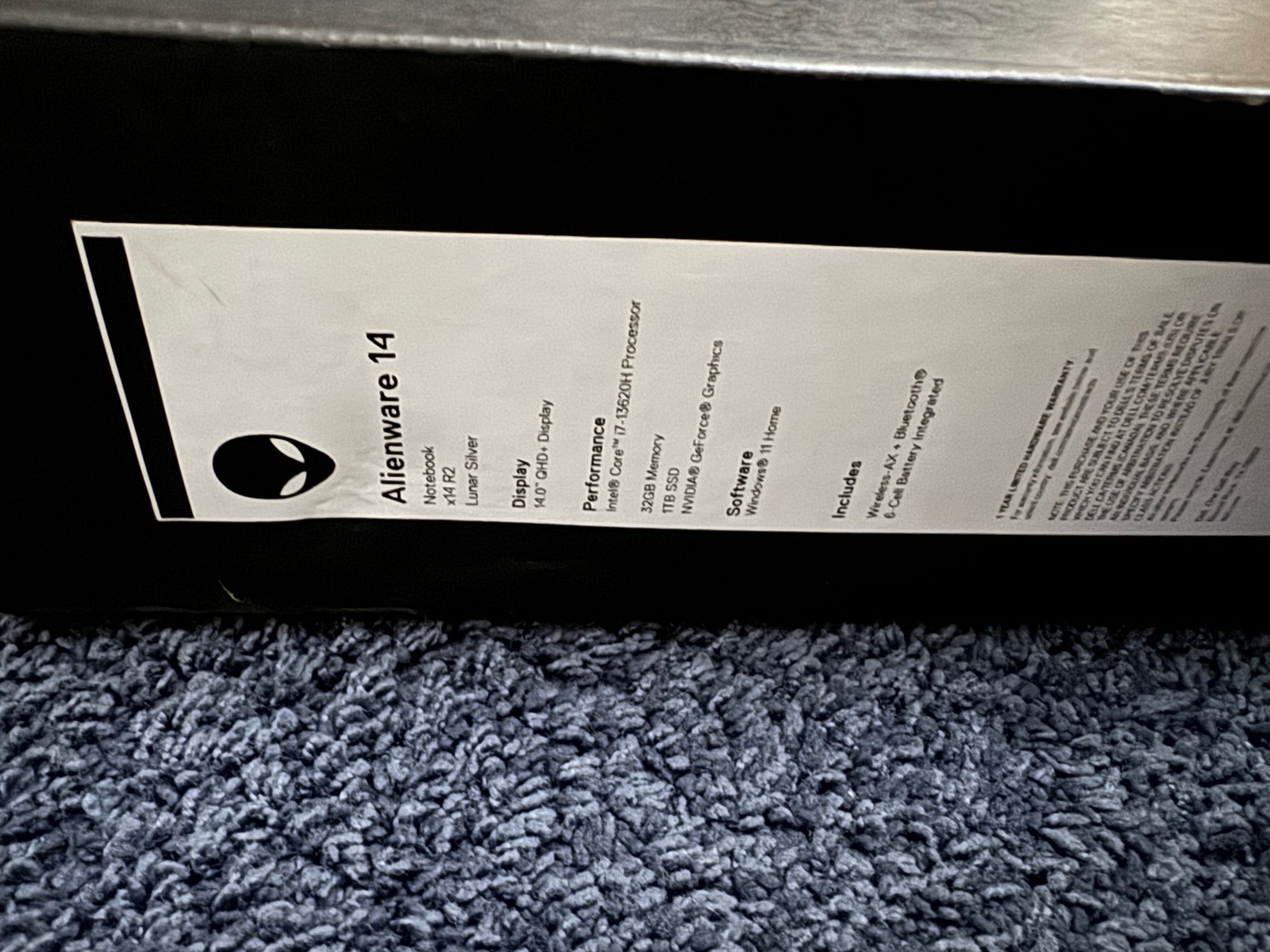 computadoras y laptops - PC Laptop Dell Alienware X14 R2 /32GB RAM / 1TB SSD / 13va Gen RD$ 92,500 NEG 1