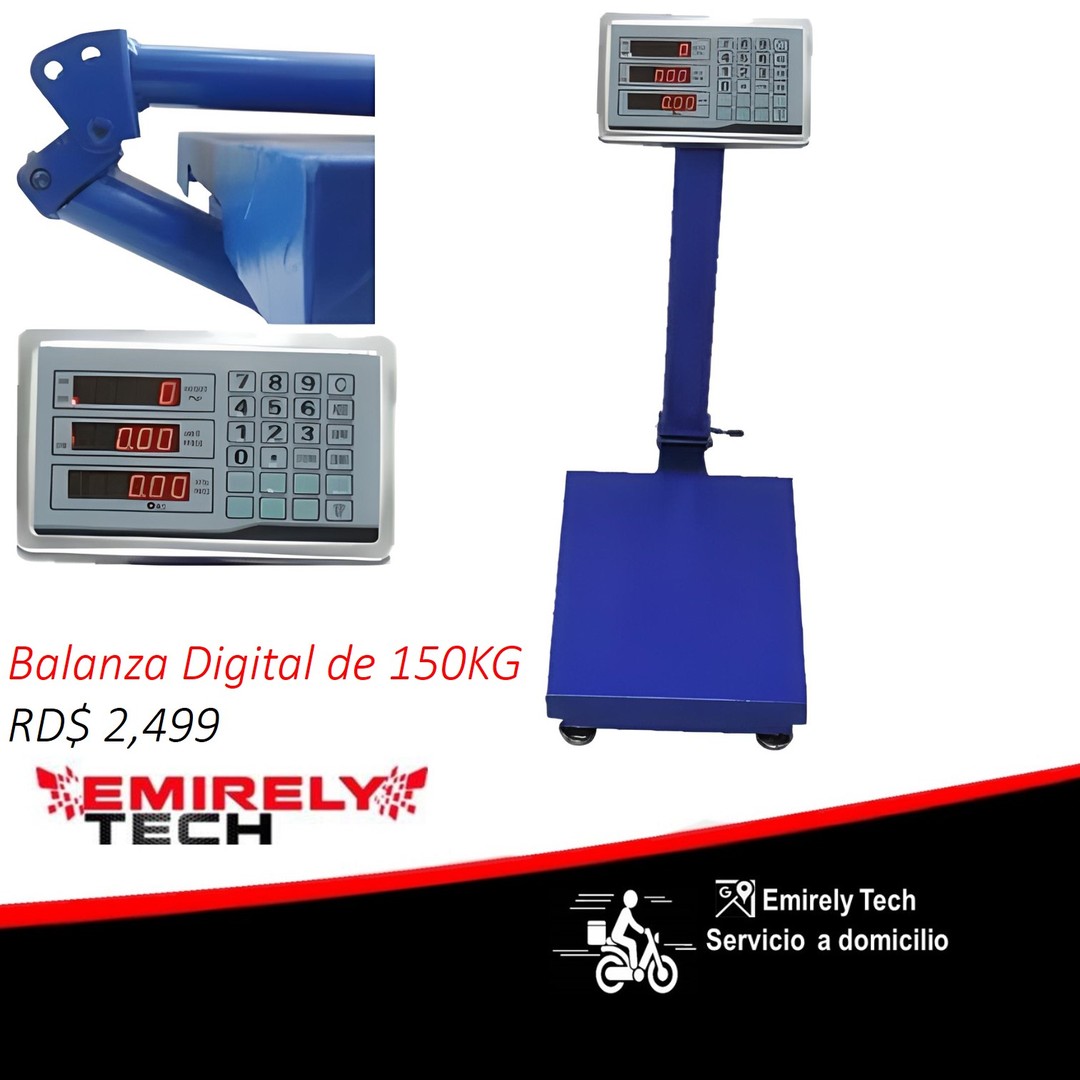 equipos profesionales - Peso Balanza Digital Escala 150 Kg Colmado Almacen 0