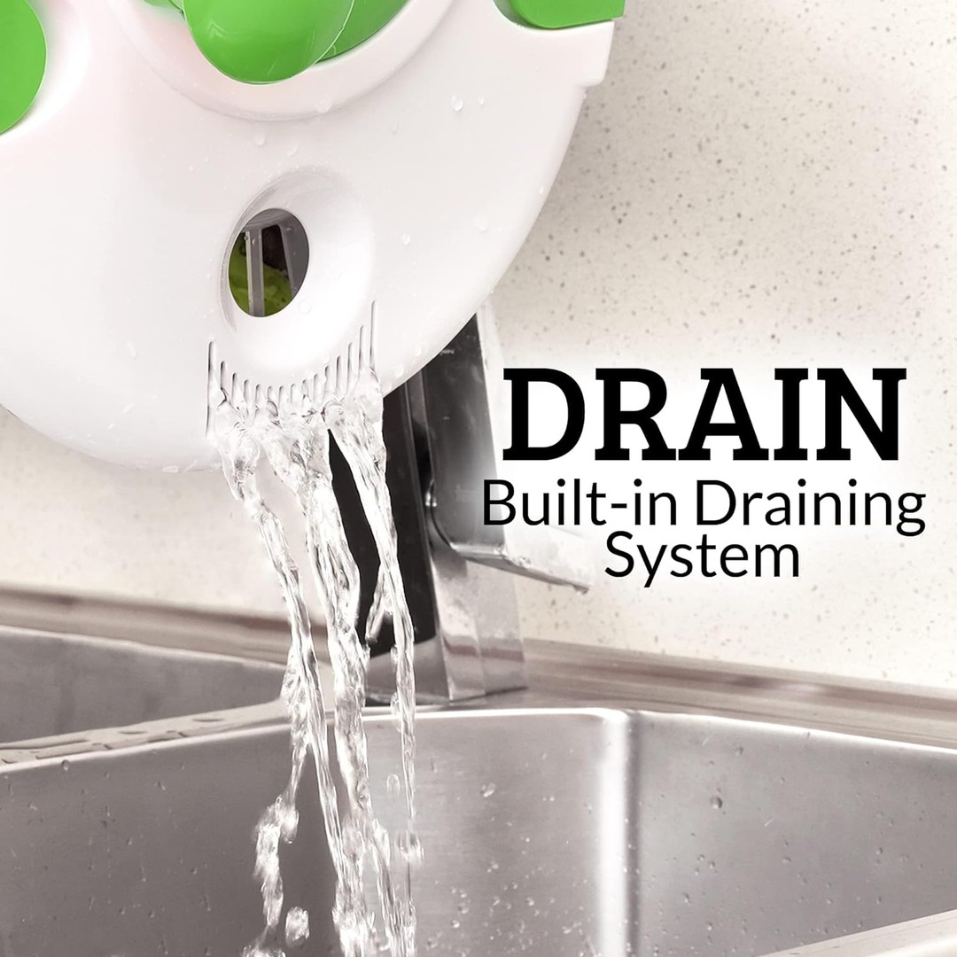 cocina - Secador manual de ensalada lechuga Spinner de gran capacidad 5 Litros lechuga 5