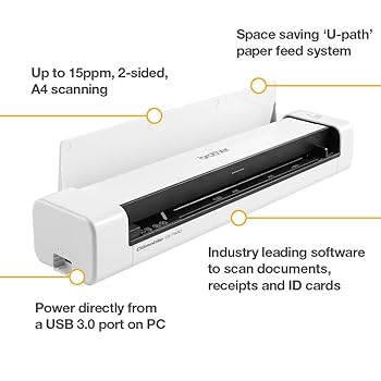 impresoras y scanners - SCANNER BROTHER DS-740D, COMPACTO DUPLEX, SW PARA  2