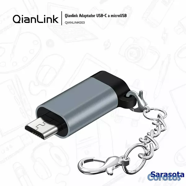 accesorios para electronica - Qianlink Adaptador USB-C a microUSB 3