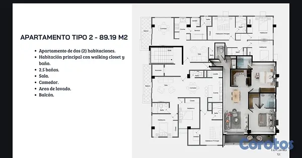 apartamentos - Apto 302, Proyecto LC en Atala 2