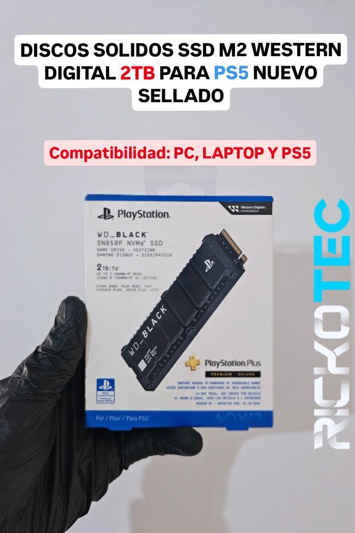 computadoras y laptops - DISCOS SOLIDOS SSD M2 WESTERN DIGITAL PS5 2TB NEW