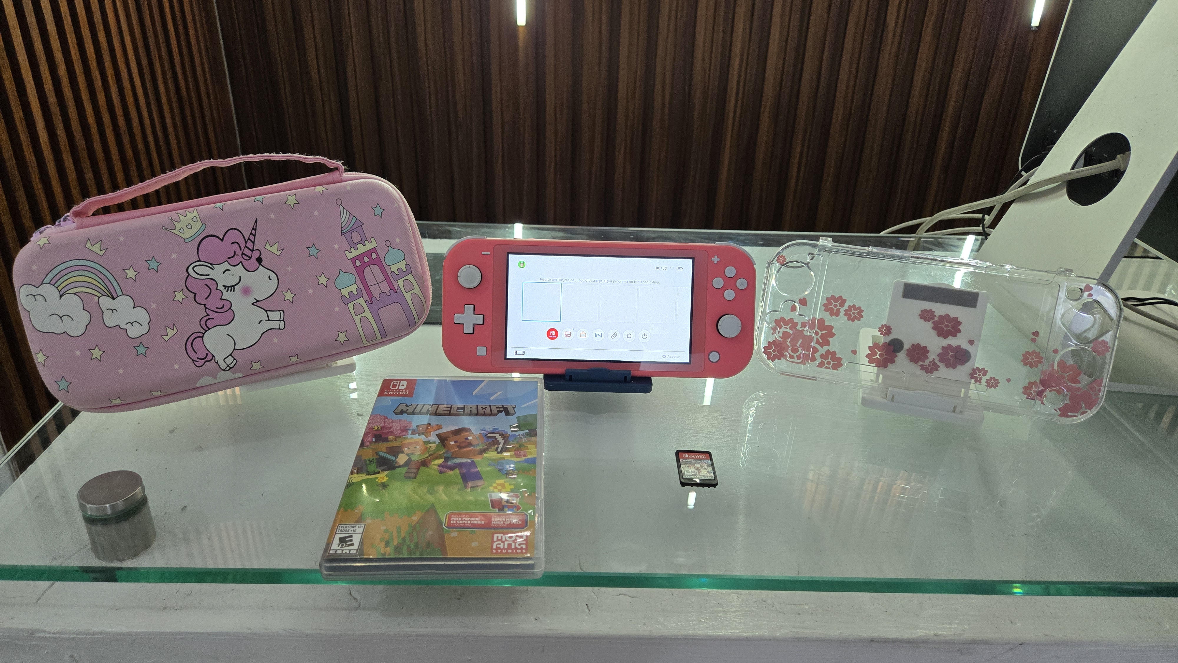 consolas y videojuegos - Nintendo Switch Lite Rosado con Mario Kart 8 y mas