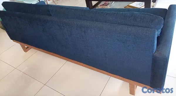 muebles y colchones - Sofa de tela Azul 3