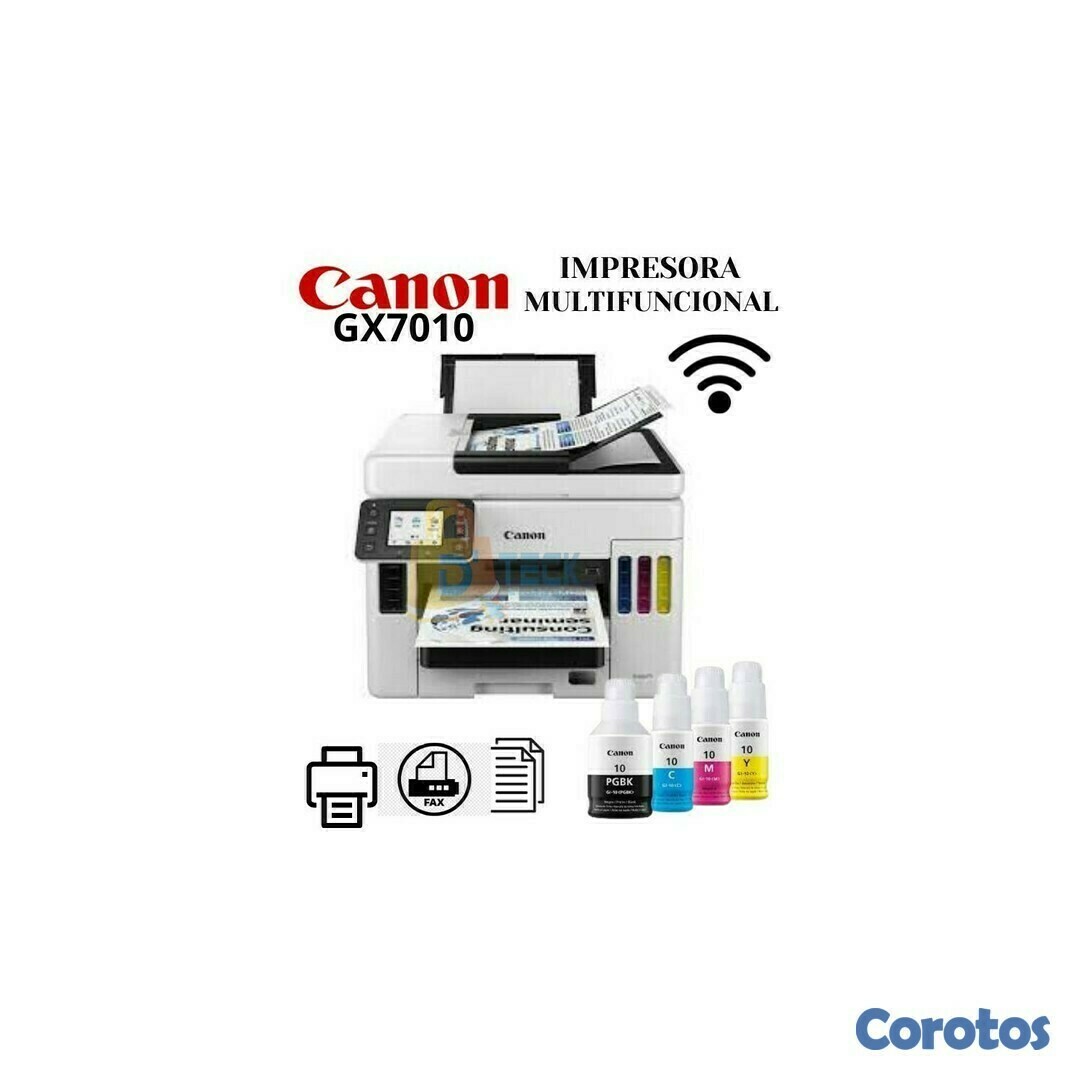 impresoras y scanners - MULTIFUNCIONAL CANON MAXIFY  GX7010 ,BOTELLA DE TINTA  1