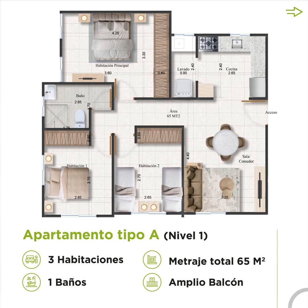 apartamentos - Apartamentos con Bono Vivienda, Avenida Ecológica  1