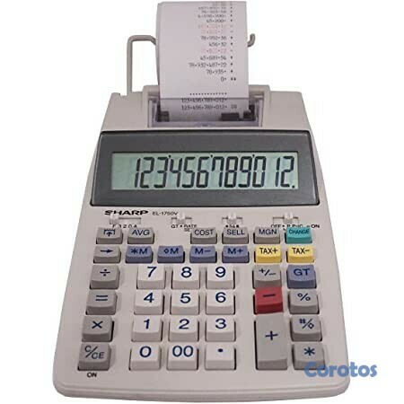 otros electronicos - MAQUINA SUMADORA SHARP EL-1750, 12 DGTOS,CON PAPEL 2