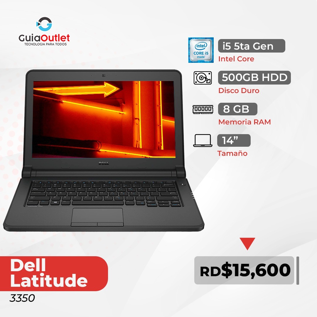 computadoras y laptops - Dell Latitude 3350 i5 5ta Gene 8GB RAM, 500GB DISCO  Laptop 