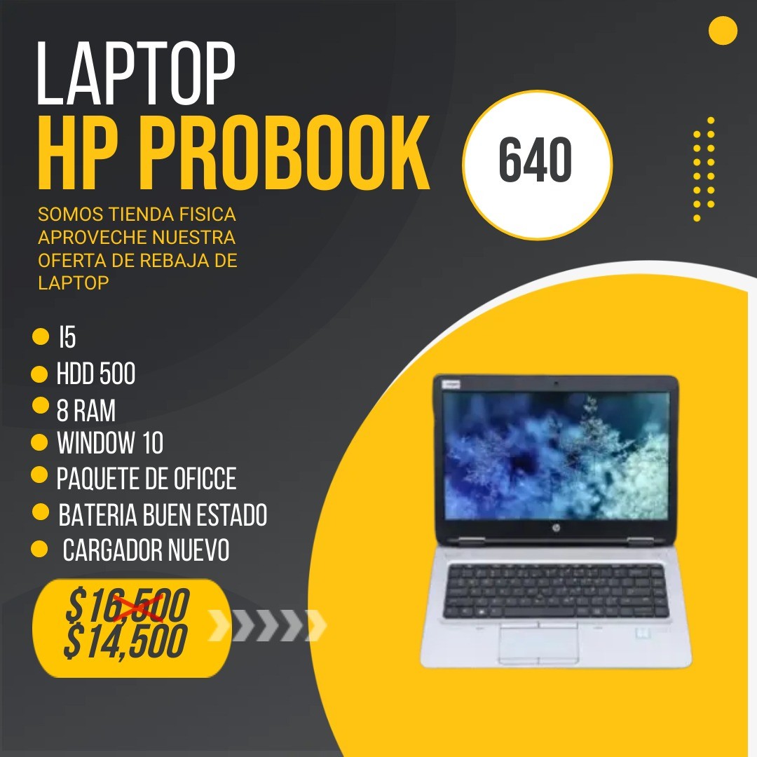 computadoras y laptops - LAPTOP HP PROBOOK 640