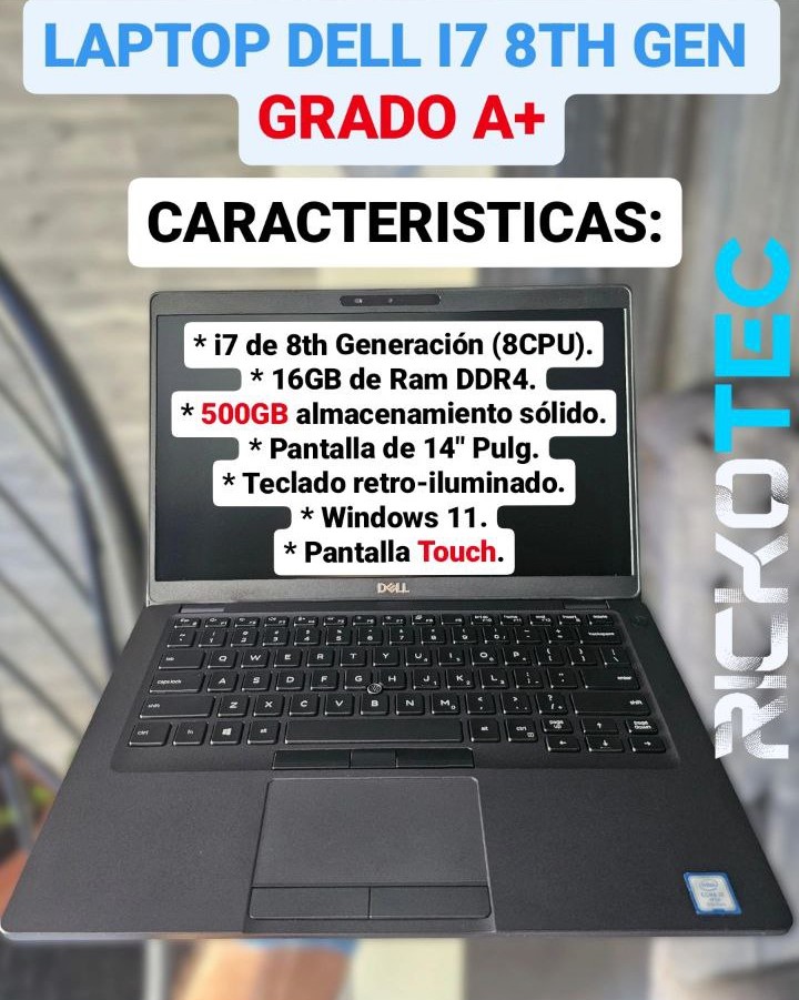 computadoras y laptops - LAPTOP DELL I7 TOUCH 16GBRAM COMO NUEVA 2