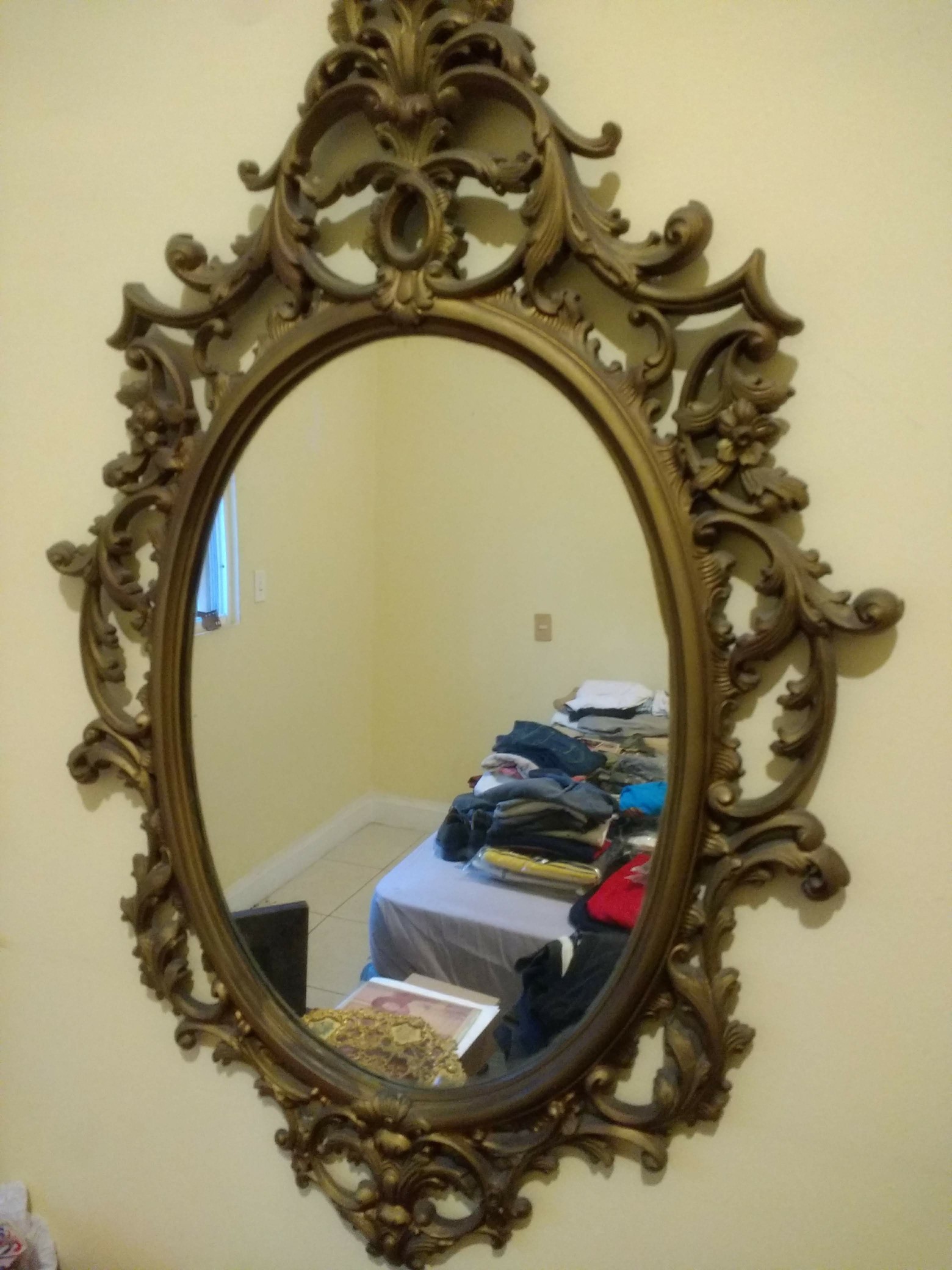 decoración y accesorios -  espejo vicelado Italiano en caoba con finos acabados y detalles