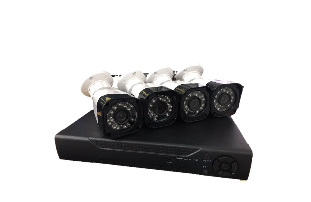 camaras y audio - KIT de 4 Camaras de seguridad + DVR + Cables + Mouse CCTV 0