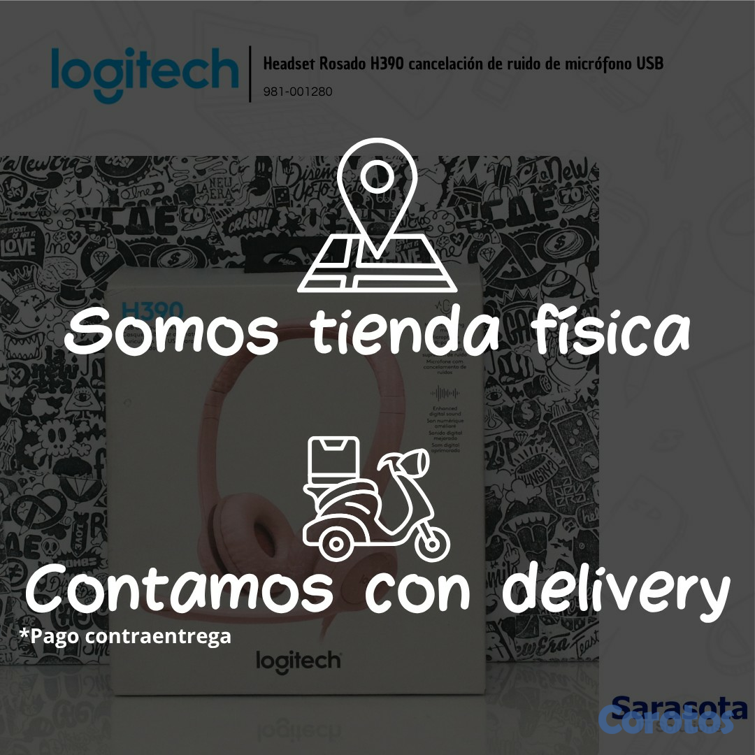 camaras y audio - Logitech Headset Rosado H390 cancelación de ruido  4