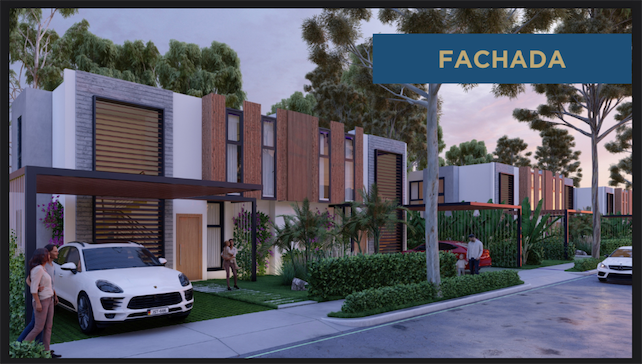 casas vacacionales y villas - Venta de villas frente al campo de golf de vista cana con opción a piscina  9