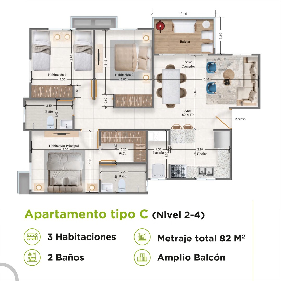 apartamentos - Apartamentos con Bono Vivienda, Avenida Ecológica  2