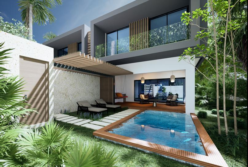 casas vacacionales y villas - PROYECTO DE VILLAS DUPLEX-PUNTA CANA 1