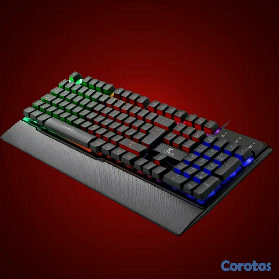 computadoras y laptops - TECLADO GAMER XTECH XTK-510, USB, INGLES, y ESPAÑOL MULTIMEDIA, LUZ DE FONDO